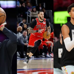 De'Aaron Fox (L), Lonzo Ball (C), Victor Wembanyama (R)