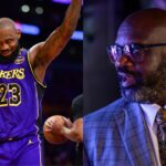 LeBron James(L) and Shaquille O'Neal(R)