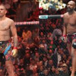 Alex Pereira (L), Jon Jones (R)