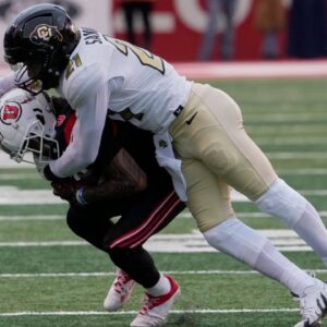 Buffaloes safety Shilo Sanders (21) on the field during the gamewith Colorado Buffaloes and Utah Utes held at Rice-Eccles Stadium in Salt Lake Ut.