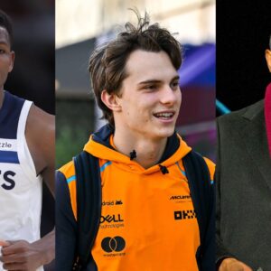 Anthony Edwards (L), Oscar Piastri (M), and Barack Obama (R)