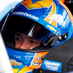 Feb 15, 2025; Daytona Beach, Florida, USA; NASCAR Cup Series driver Kyle Larson (5) during practice for the Daytona 500 at Daytona International Speedway. Mandatory Credit: Peter Casey-Imagn Images