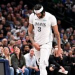 Dallas Mavericks forward Anthony Davis (3) leaves the game against the Houston Rockets during the third quarter at the American Airlines Center.