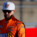 Feb 1, 2025; WInston-Salem, North Carolina, USA; NASCAR Cup Series driver Ricky Stenhouse Jr. (47) walks the track before practice for the Clash at Bowman Gray at Bowman Gray Stadium. Mandatory Credit: Peter Casey-Imagn Images