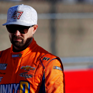 Feb 1, 2025; WInston-Salem, North Carolina, USA; NASCAR Cup Series driver Ricky Stenhouse Jr. (47) walks the track before practice for the Clash at Bowman Gray at Bowman Gray Stadium. Mandatory Credit: Peter Casey-Imagn Images