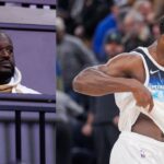 Shaquille O'Neal (L), Anthony Edwards (R)