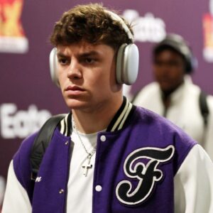 Philadelphia Eagles cornerback Cooper DeJean (33) arrives before Super Bowl LIX at Caesars Superdome.