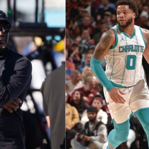 Michael Jordan (L) and Miles Bridges (R)