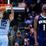 Ja Morant (L) and Zion Williamson (R)