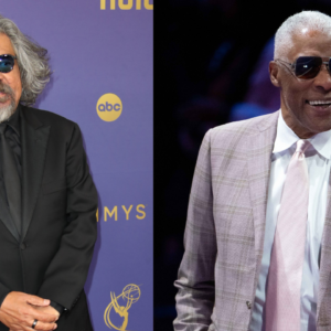 George Lopez (L) and Julius Erving (R)