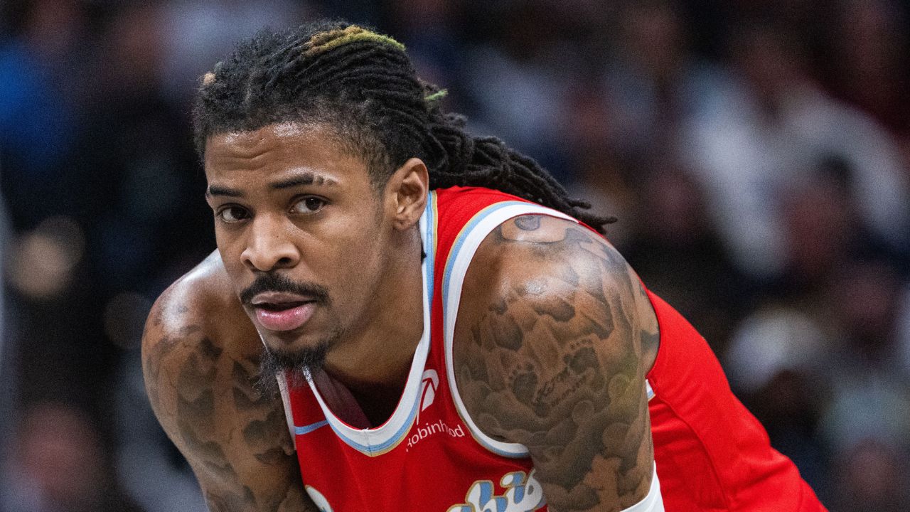 Memphis Grizzlies guard Ja Morant (12) in the first half against the Indiana Pacers at Gainbridge Fieldhouse. Mandatory Credit: Trevor Ruszkowski-Imagn Images