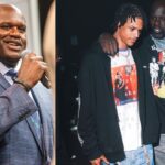 Shaquille O'Neal with son Shareef