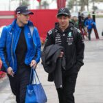 27.02.2025, Bahrain International Circuit, Sakhir, Formula 1 Testfahrten Bahrain 2025 ,im Bild Jack Doohan (AUS), BWT Alpine F1 Team, Andrea Kimi Antonelli (ITA)