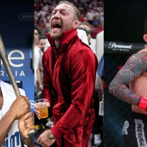 KSI (L), Conor McGregor (C), Dillon Danis (R)