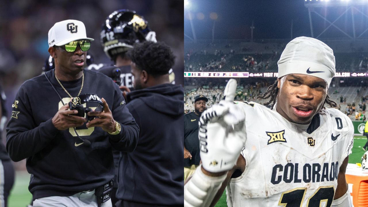 Deion Sanders and Travis Hunter