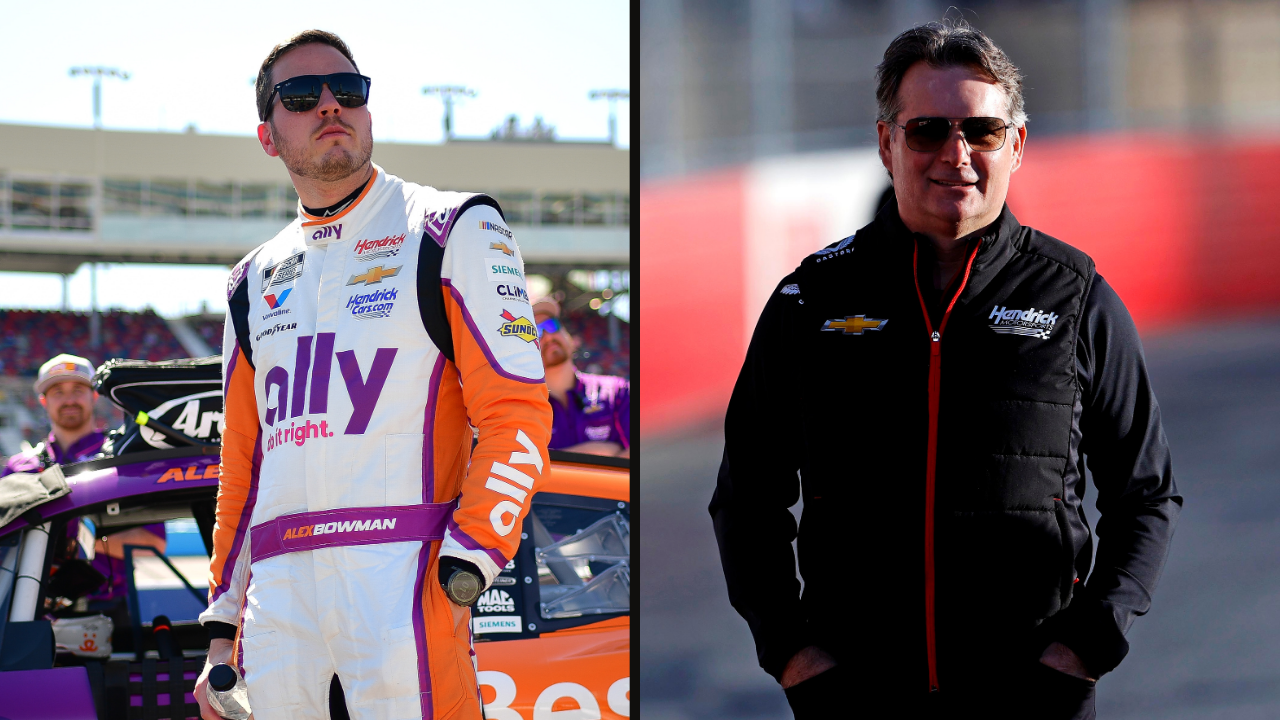 Alex Bowman (L) and Jeff Gordon (R)
