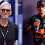 Damon Hill (L) and Max Verstappen (R)