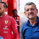 Lewis Hamilton (L) and Guenther Steiner (R)