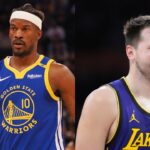 Jimmy Butler (L), Luka Doncic (R)