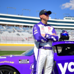 NASCAR Cup Series driver Denny Hamlin (11) during qualifying for the Pennzoil 400 at Las Vegas Motor Speedway.