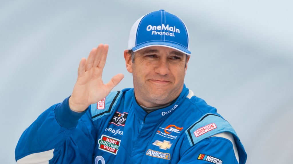 Nov 17, 2018; Homestead, FL, USA; NASCAR Xfinity Series driver Elliott Sadler prior to the Ford EcoBoost 300 at Homestead-Miami Speedway. Mandatory Credit: Mark J. Rebilas-Imagn Images
