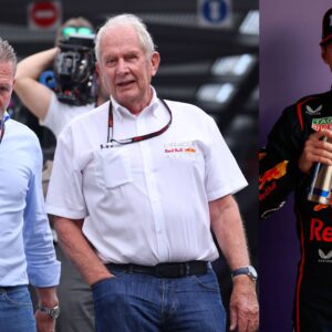 Jos Verstappen, Helmut Marko (L) and Max Verstappen (R)