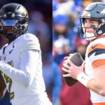 Shedeur Sanders (L) and Bo Nix (R)
