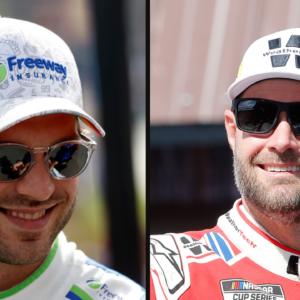 Daniel Suarez (L) and Shane van Gisbergen (R)