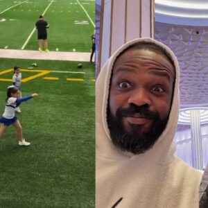 Mia (L), Jon Jones (R)