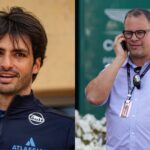 Carlos Sainz (L) and Ted Kravitz (R)