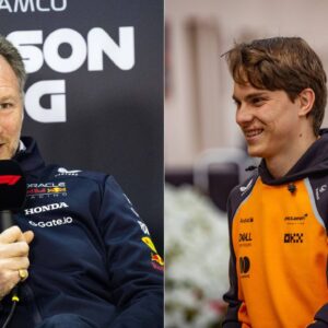 Christian Horner (L) and Oscar Piastri (R)