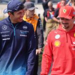 16Charles Leclerc (Scuderia Ferrari HP, 16), 23Alexander Albon (Williams Racing, 23), Drivers Parade, NDL, Formel 1 Weltmeisterschaft, Dutch Grand Prix, Circuit Zandvoort, Race Day, 25.08.2024