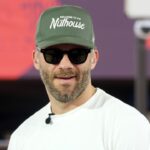 Feb 8, 2025; New Orleans, LA, USA; Julian Edelman on the Fox Super Bowl LIX set at Caesars Superdome.