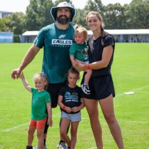 Jason Kelce, Kylie Kelce and their kids