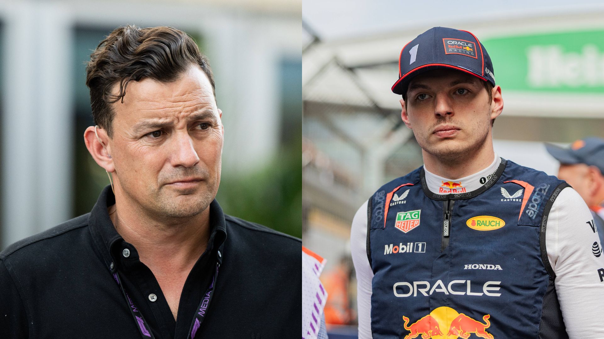 Will Buxton (L) and Max Verstappen (R)