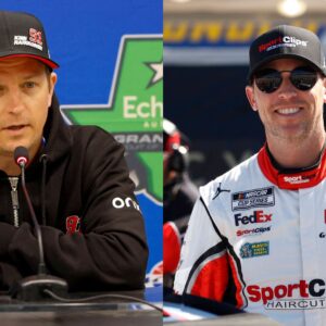 Kimi Raikkonen (L) and Denny Hamlin (R)