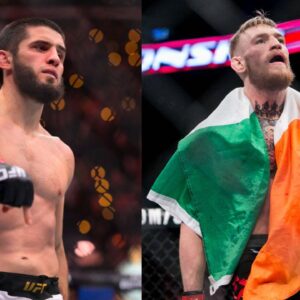 Islam Makhachev (L), Conor McGregor (R)