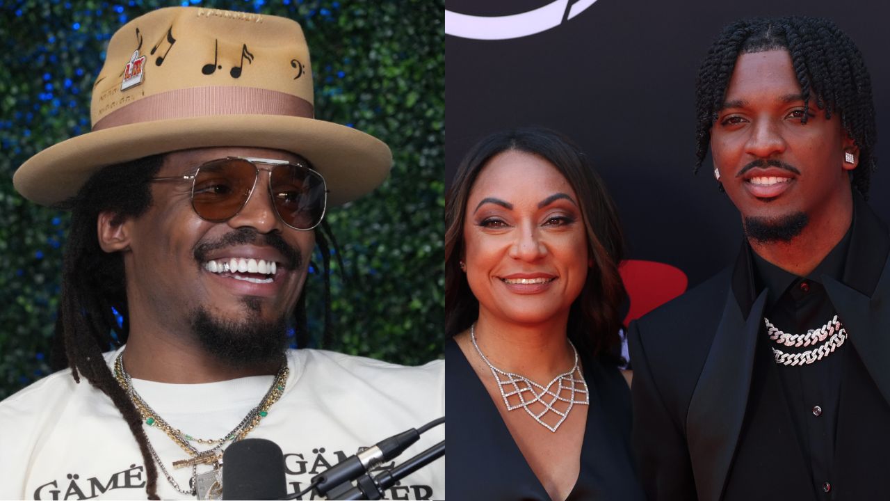 Cam Newton, Regina Jackson & Jayden Daniels