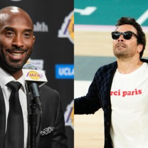 Kobe Bryant (L), Jimmy Fallon (R)