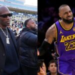 Chad 'Ochocinco' Johnson (L) and LeBron James (R)