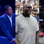 Kevin Garnett and Paul Pierce (L), Shaquille O'Neal (C), Luka Doncic (R)