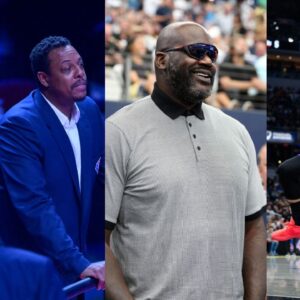 Kevin Garnett and Paul Pierce (L), Shaquille O'Neal (C), Luka Doncic (R)