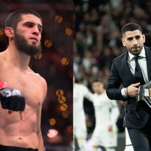 Islam Makhachev (L), Ilia Topuria (R)