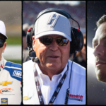 Connor Zilisch (L), Rick Hendrick (C) and Alex Bowman (R)