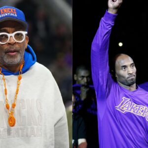 Spike Lee (L), Kobe Bryant (R)
