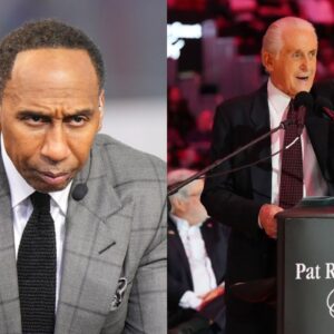 Stephen A. Smith (L), Pat Riley (R)