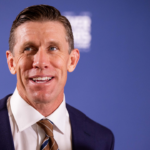Feb 7, 2025; Charlotte, NC, USA; Former NASCAR driver Carl Edwards on the red carpet before the 2025 NASCAR Hall of Fame Induction Ceremony at Charlotte Convention Center Crown Ballroom. Mandatory Credit: Scott Kinser-Imagn Images