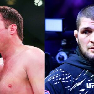 Chael Sonnen (L), Khabib Nurmagomedov (R)