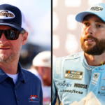 Dale Earnhardt Jr. (L) and Ross Chastain (R)