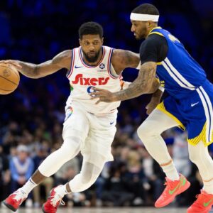 Paul George NBA: Golden State Warriors at Philadelphia 76ers